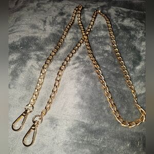 NEW! 36" Light Gold Tone Flat Chain Crossbody Strap Replacement for Bags